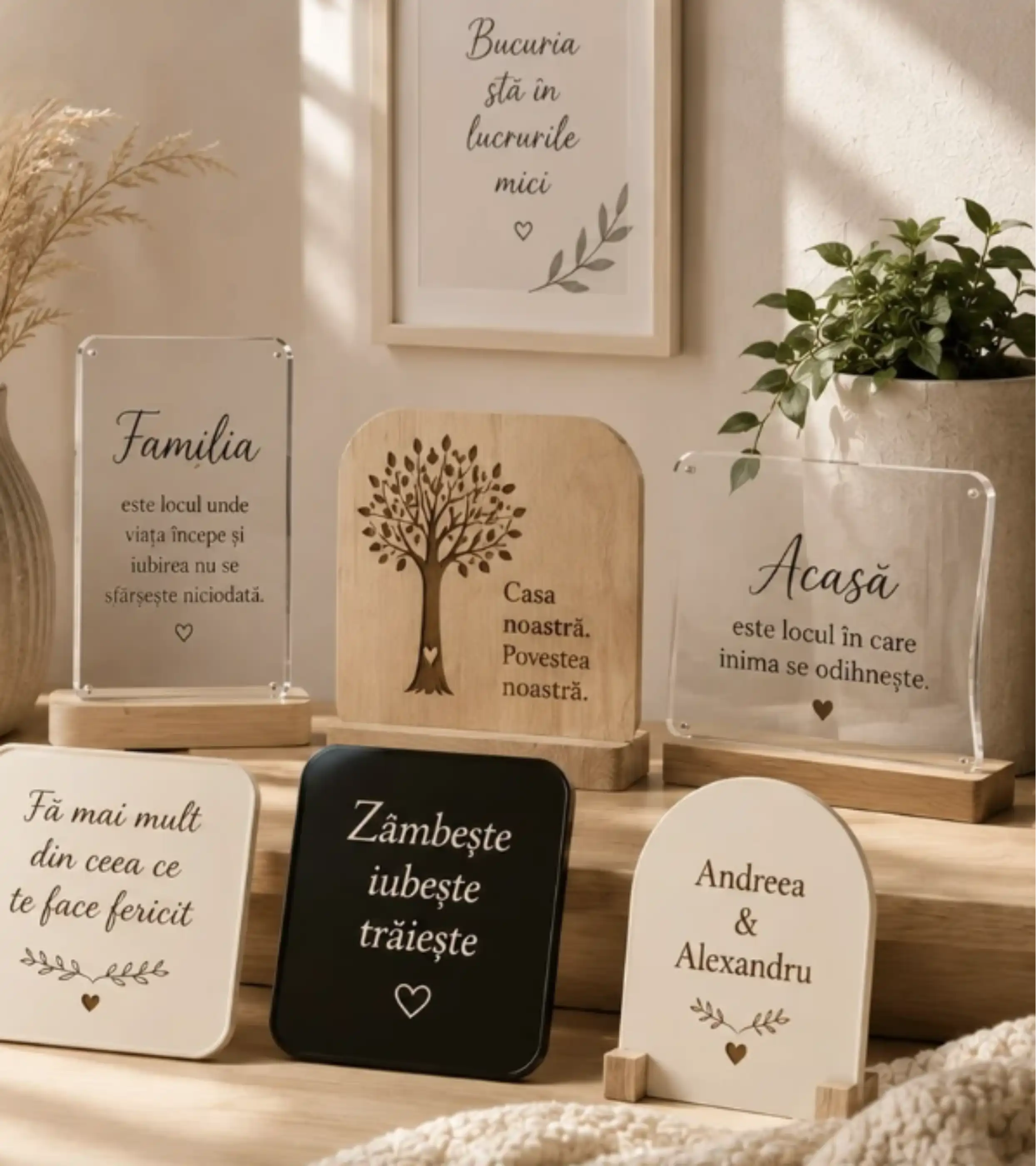 Plachete decorative personalizate pentru casă