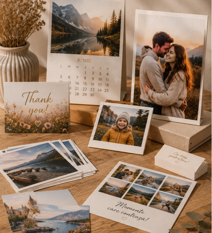 Printuri foto premium în diverse dimensiuni și formate personalizate