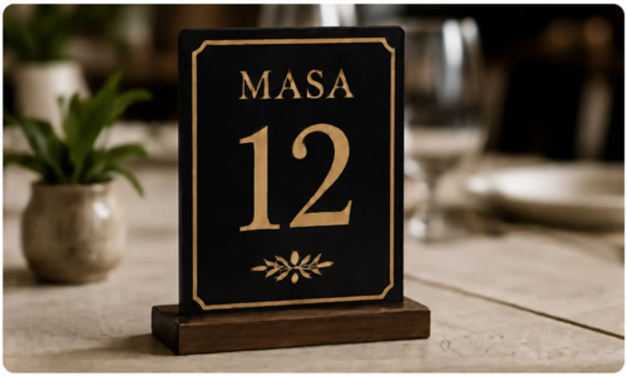 Numere de masă personalizate pentru restaurante și cafenele