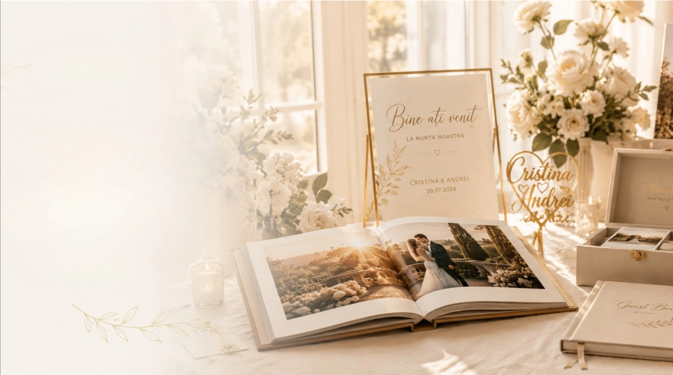 Albume foto și produse personalizate pentru nuntă